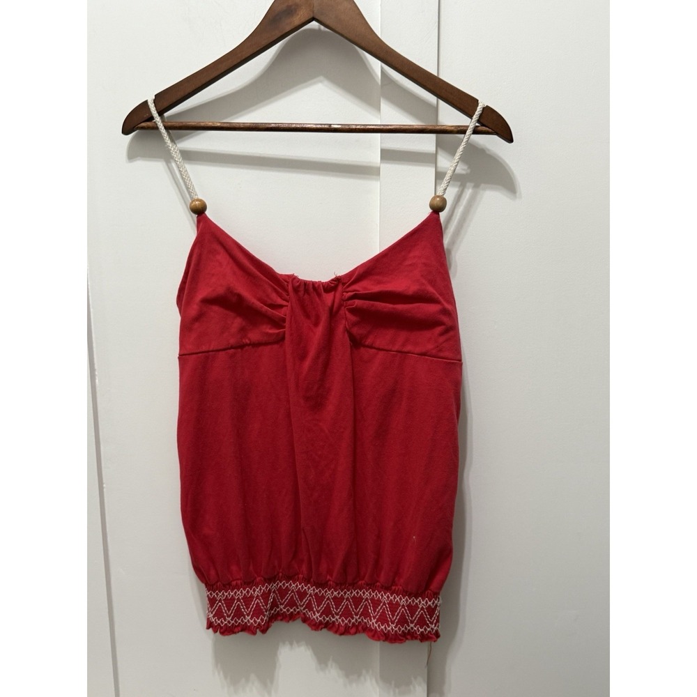 Bongo Boho Rope Pink Cami Top JUNIORS Size Large Y2K Rare!